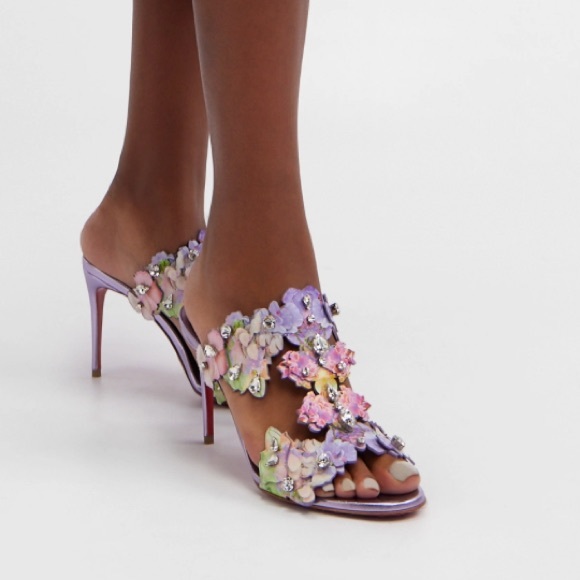 Christian Louboutin Flora 85mm crystal accent wedding heels RETAIL 2,995 - Picture 5 of 11